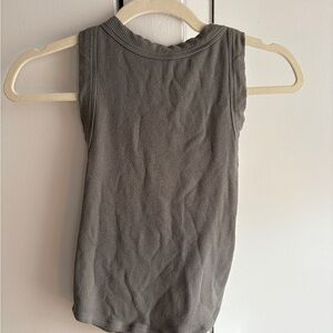 The Line by K Charcoal Ribbed Tank Top